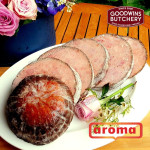 Pork Bali Aroma ham BLACKPEPPER HAM lada hitam frozen whole cut half +/- 2.3 kg/pc (price/kg)